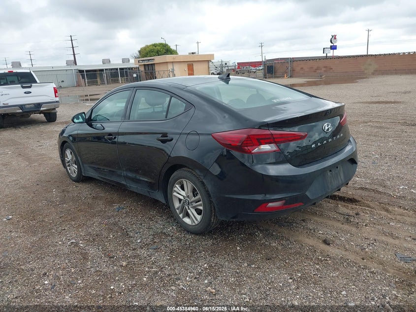 2019 Hyundai Elantra VIN 5NPD84LF7KH429742 IAAI salvage auction — HAIL, Original (Texas), sold $3,050 on 2026-07-26 (photo 3)