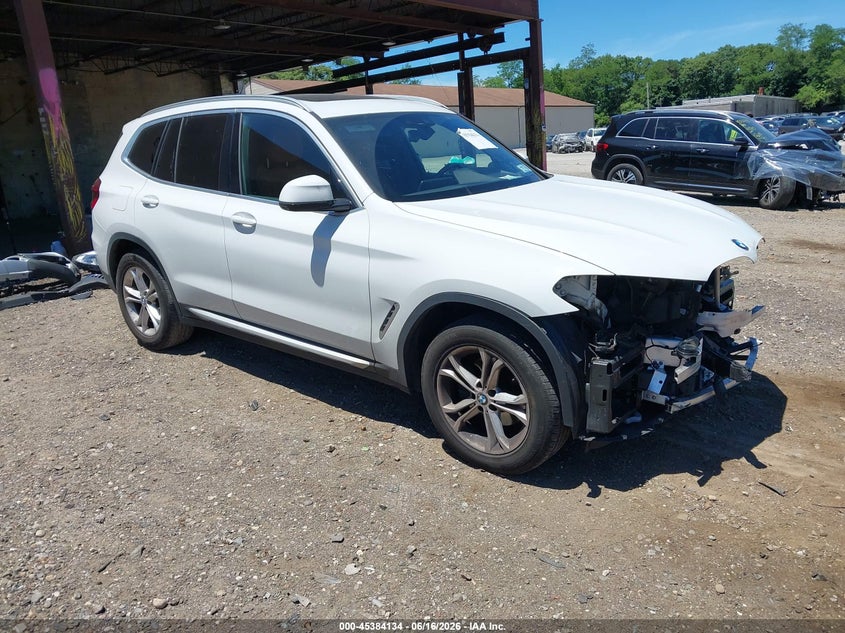 2021 BMW X3 VIN 5UXTY5C03M9D90691 IAAI salvage auction — FRONT END, Mv-907A (New York), sold $10,850 on 2026-07-14 (photo 1)