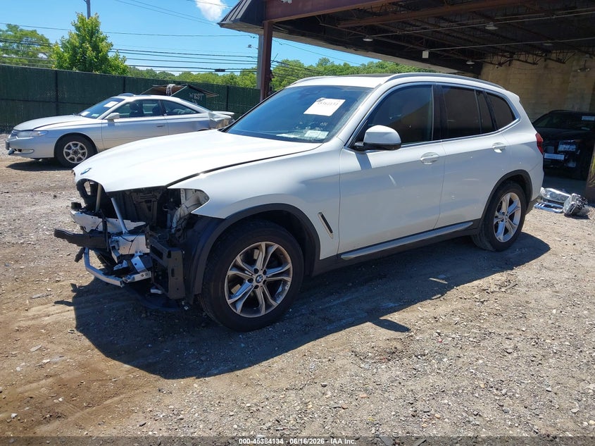 2021 BMW X3 VIN 5UXTY5C03M9D90691 IAAI salvage auction — FRONT END, Mv-907A (New York), sold $10,850 on 2026-07-14 (photo 2)