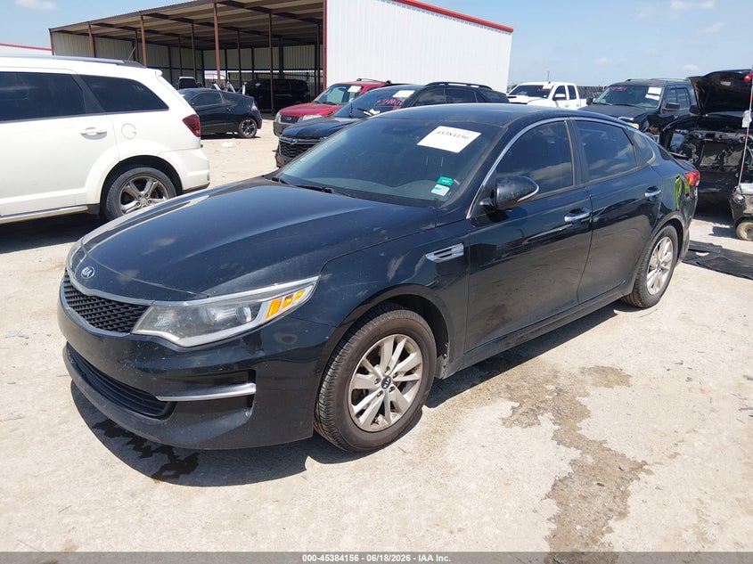 2016 Kia Optima VIN 5XXGT4L32GG117011 IAAI salvage auction — REAR END, Salvage (Texas), sold $650 on 2026-07-28 (photo 2)