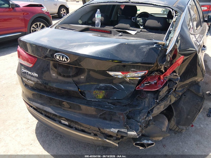 2016 Kia Optima VIN 5XXGT4L32GG117011 IAAI salvage auction — REAR END, Salvage (Texas), sold $650 on 2026-07-28 (photo 6)