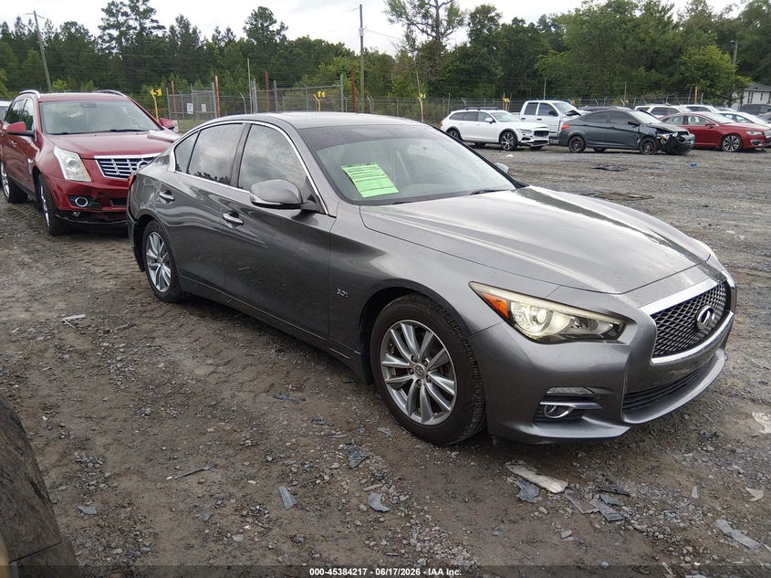 2016 Infiniti Q50 VIN JN1EV7AP5GM301672 IAAI salvage auction — REAR END, Salvage (Idaho), sold $3,450 on 2026-07-14 (photo 1)