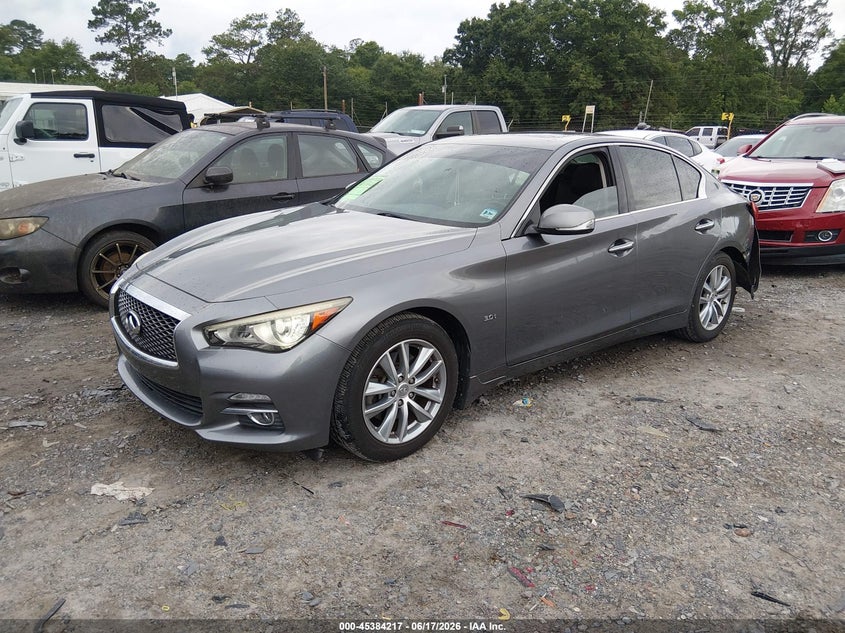 2016 Infiniti Q50 VIN JN1EV7AP5GM301672 IAAI salvage auction — REAR END, Salvage (Idaho), sold $3,450 on 2026-07-14 (photo 2)