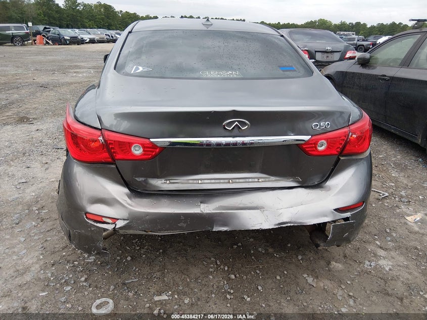 2016 Infiniti Q50 VIN JN1EV7AP5GM301672 IAAI salvage auction — REAR END, Salvage (Idaho), sold $3,450 on 2026-07-14 (photo 6)