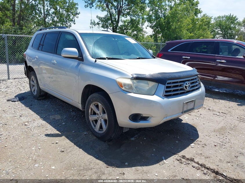 2008 Toyota Highlander VIN JTEDS41A682041092 IAAI salvage auction — UNKNOWN, Salvage (Illinois), sold $1,300 on 2026-07-28 (photo 1)