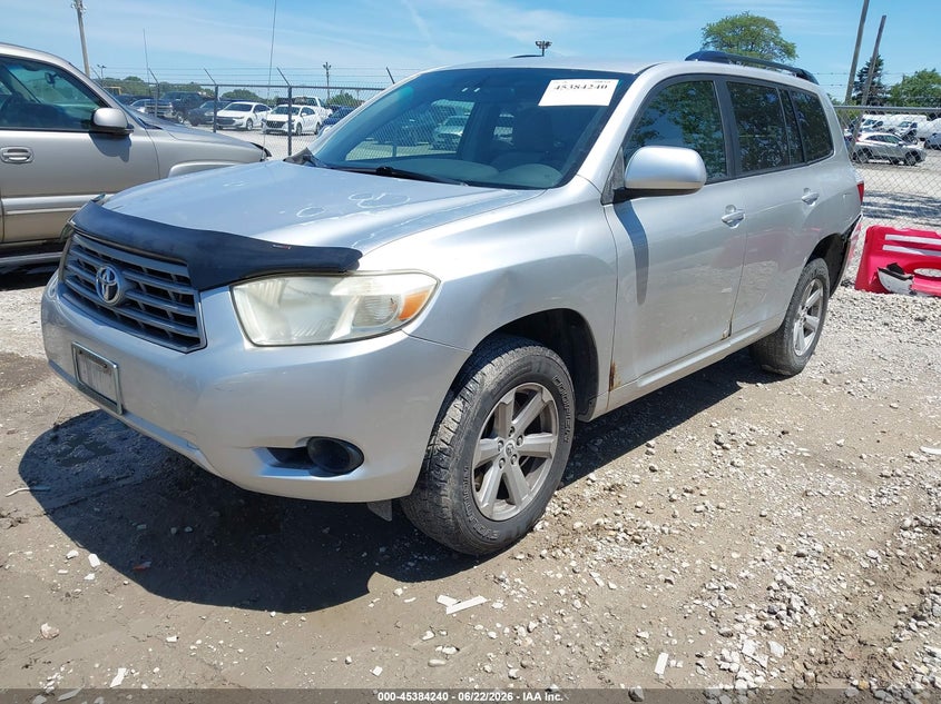 2008 Toyota Highlander VIN JTEDS41A682041092 IAAI salvage auction — UNKNOWN, Salvage (Illinois), sold $1,300 on 2026-07-28 (photo 2)