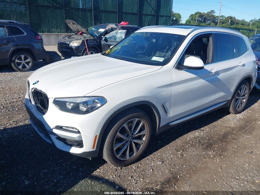 2019 BMW X3 VIN 5UXTR9C51KLE20447 IAAI salvage auction — FRONT & REAR, Salvage Title, sold $5,700 on 2026-07-28 (photo 2)