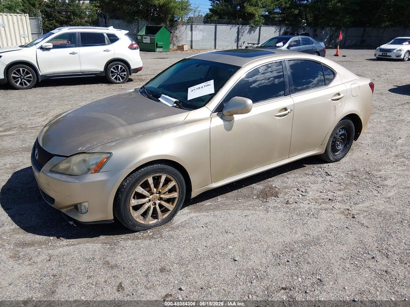 2006 Lexus Is 250 VIN JTHCK262465002999 IAAI salvage auction — NORMAL WEAR, Salvage (Texas), sold $500 on 2026-07-28 (photo 2)