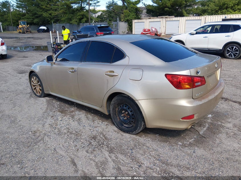 2006 Lexus Is 250 VIN JTHCK262465002999 IAAI salvage auction — NORMAL WEAR, Salvage (Texas), sold $500 on 2026-07-28 (photo 3)