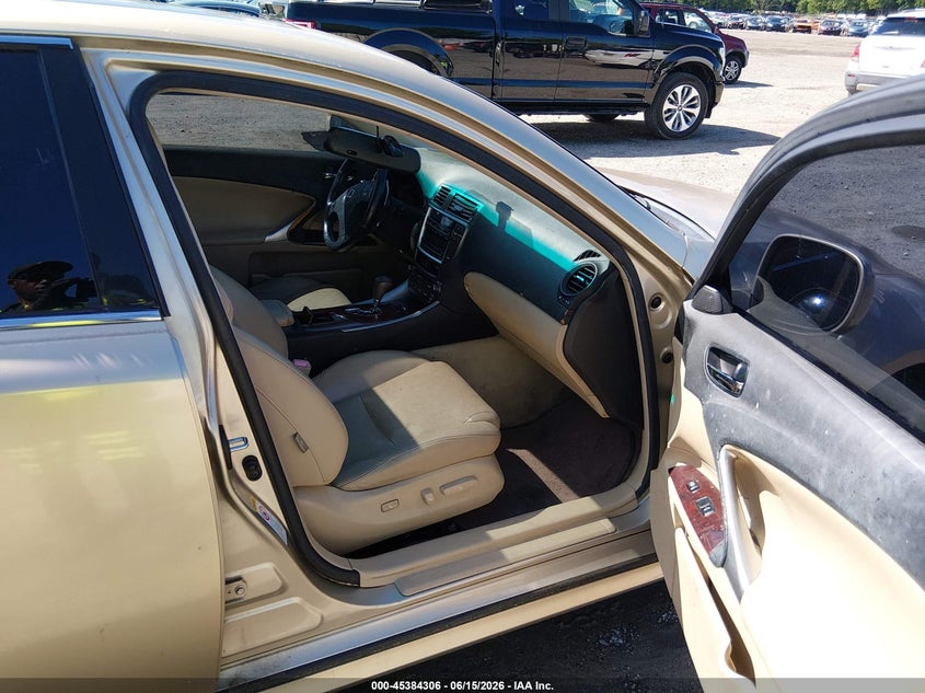 2006 Lexus Is 250 VIN JTHCK262465002999 IAAI salvage auction — NORMAL WEAR, Salvage (Texas), sold $500 on 2026-07-28 (photo 5)