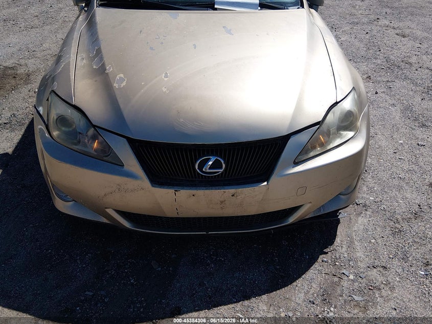 2006 Lexus Is 250 VIN JTHCK262465002999 IAAI salvage auction — NORMAL WEAR, Salvage (Texas), sold $500 on 2026-07-28 (photo 6)
