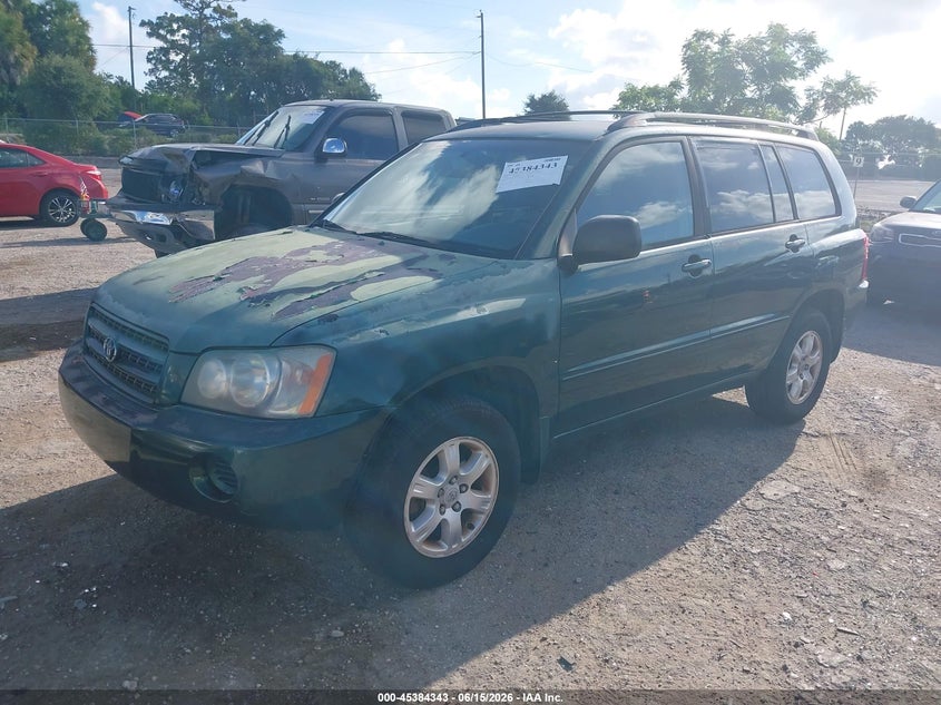 2003 Toyota Highlander VIN JTEHF21AX30130338 IAAI salvage auction — NORMAL WEAR, Clear (Florida), sold $1,100 on 2026-07-16 (photo 2)