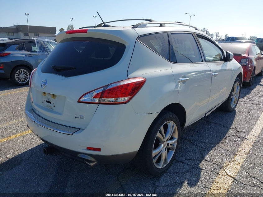 2011 Nissan Murano VIN JN8AZ1MUXBW053807 IAAI salvage auction — LEFT SIDE, Salvage (California), sold $325 on 2026-07-16 (photo 4)