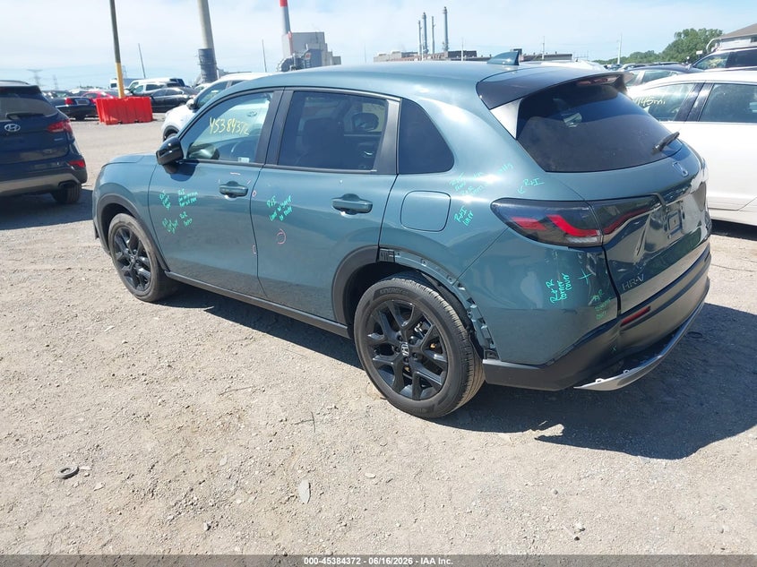 2024 Honda Hr-v VIN 3CZRZ2H5XRM737297 IAAI salvage auction — FRONT & REAR, Salvage (Indiana), sold $7,000 on 2026-07-18 (photo 3)