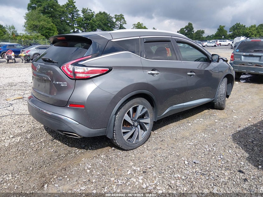 2015 Nissan Murano VIN 5N1AZ2MH9FN252990 IAAI salvage auction — RIGHT FRONT, Salvage (West Virginia), sold $2,300 on 2026-09-11 (photo 4)