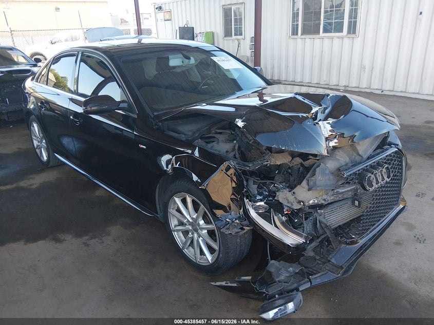 2016 Audi A4 VIN WAUBFAFL4GN013083 IAAI salvage auction — FRONT & REAR, Salvage Title, sold $575 on 2026-07-28 (photo 1)