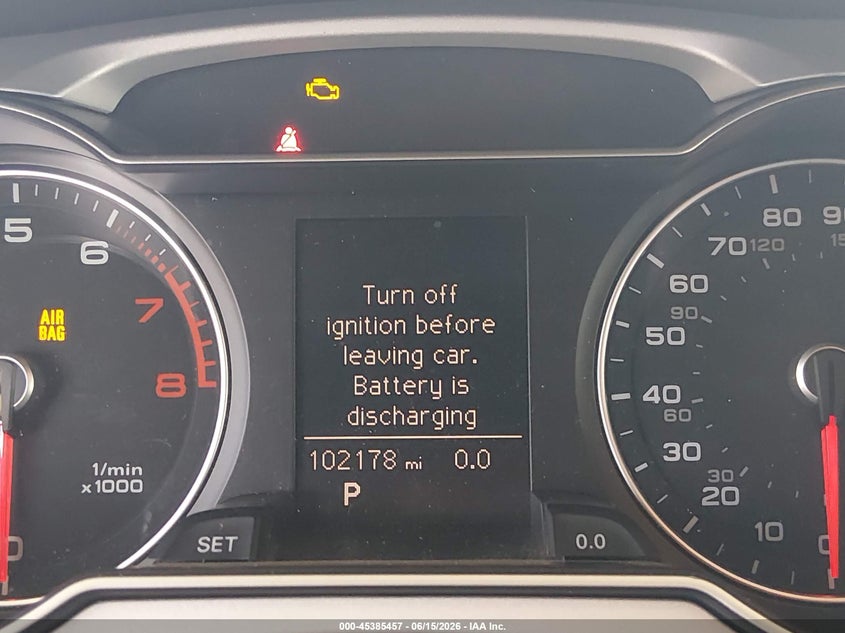 2016 Audi A4 VIN WAUBFAFL4GN013083 IAAI salvage auction — FRONT & REAR, Salvage Title, sold $575 on 2026-07-28 (photo 7)