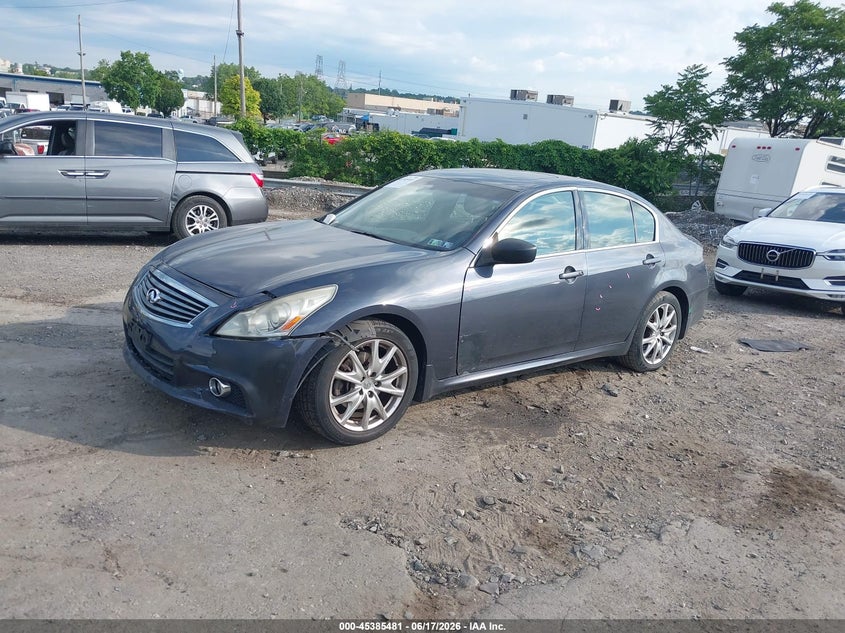 2013 Infiniti G VIN JN1CV6AR9DM759598 IAAI salvage auction — REAR END, Salvage (Pennsylvania), sold $1,200 on 2026-07-07 (photo 2)