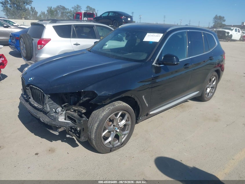 2021 BMW X3 VIN 5UXTY3C03M9H51194 IAAI salvage auction — FRONT END, Salvage (California), sold $8,800 on 2026-07-10 (photo 2)