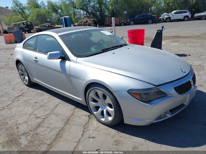 2007 BMW 6 series VIN WBAEH13597CR53209 IAAI salvage auction — NORMAL WEAR, Clear - Dealer Only (California), sold $550 on 2026-07-21 (photo 1)