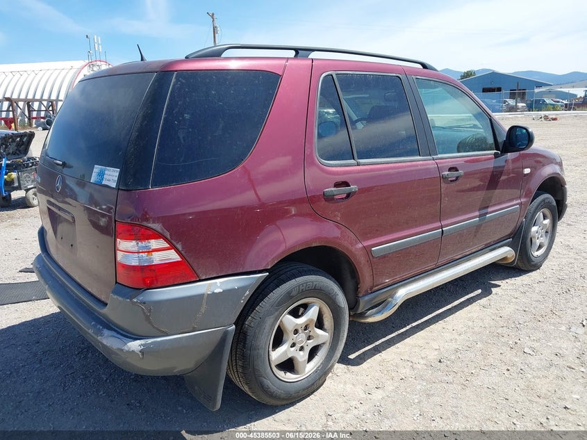 1999 Mercedes-benz M-klasse VIN 4JGAB54E5XA098718 IAAI salvage auction — FRONT END, Clear (Montana), sold $400 on 2026-08-06 (photo 4)