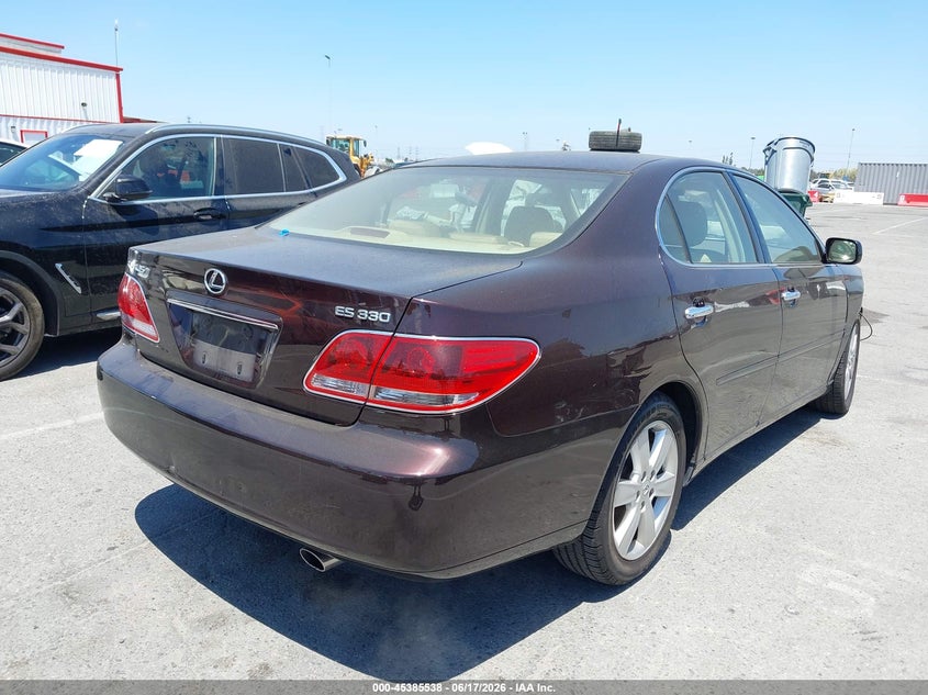 2005 Lexus ES VIN JTHBA30G955127259 IAAI salvage auction — RIGHT FRONT, Salvage (California), sold $1,050 on 2026-07-09 (photo 4)