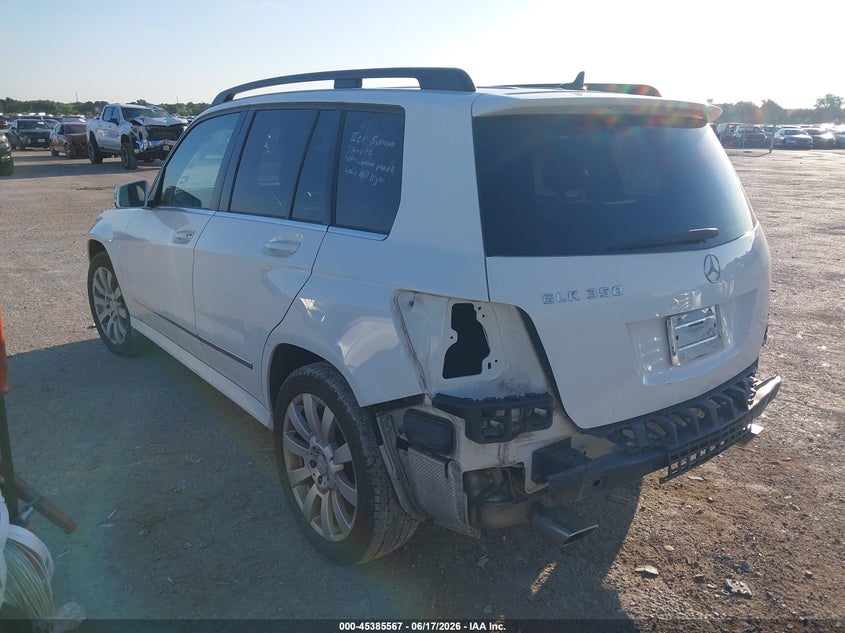 2012 Mercedes-benz Glk-klasse VIN WDCGG5GB6CF835725 IAAI salvage auction — REAR END, Original (Texas), sold $2,200 on 2026-08-13 (photo 3)