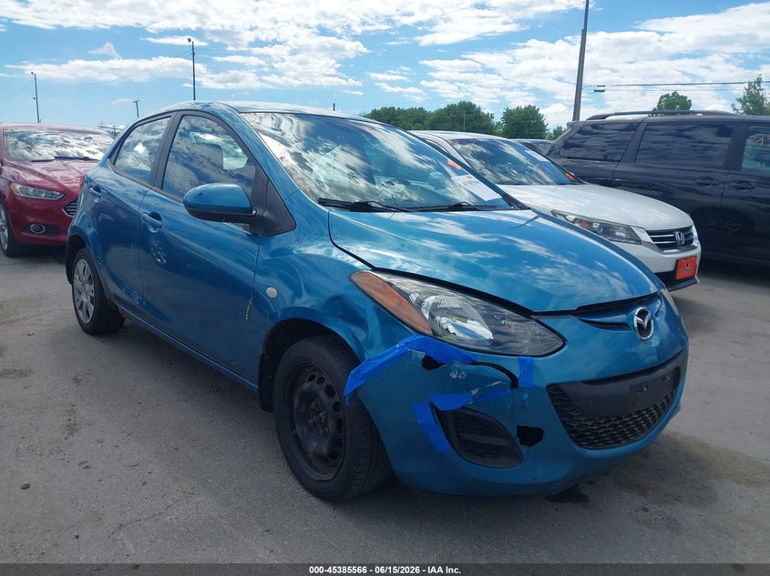 2012 Mazda 2 VIN JM1DE1KY3C0151138 IAAI salvage auction — RIGHT FRONT, Original (Ohio), sold $375 on 2026-07-14 (photo 1)
