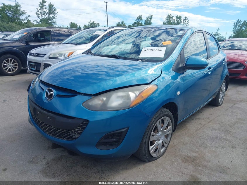 2012 Mazda 2 VIN JM1DE1KY3C0151138 IAAI salvage auction — RIGHT FRONT, Original (Ohio), sold $375 on 2026-07-14 (photo 2)