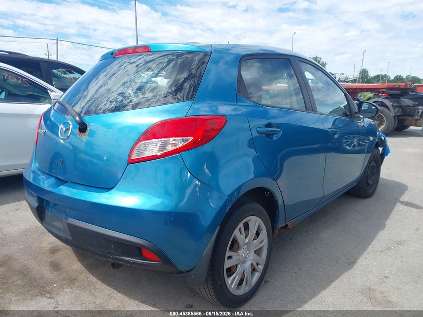 2012 Mazda 2 VIN JM1DE1KY3C0151138 IAAI salvage auction — RIGHT FRONT, Original (Ohio), sold $375 on 2026-07-14 (photo 4)