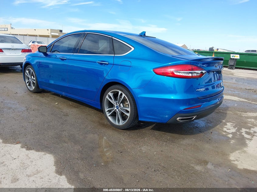 2019 Ford Fusion VIN 3FA6P0K91KR265701 IAAI salvage auction — HAIL, Salvage Title, sold $7,400 on 2026-07-31 (photo 3)