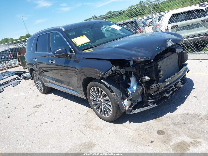2024 Hyundai Palisade VIN KM8R7DGE5RU732265 IAAI salvage auction — FRONT END, Salvage (Iowa), sold $9,300 on 2026-07-28 (photo 1)