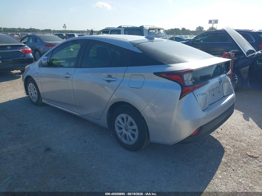 2019 Toyota Prius VIN JTDKARFU6K3101534 IAAI salvage auction — Hail, Clear, sold $5,000 on 2026-09-15 (photo 3)