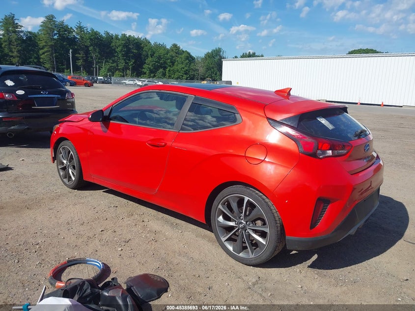 2019 Hyundai Veloster VIN KMHTG6AF2KU011118 IAAI salvage auction — FRONT END, Salvage (Connecticut), sold $1,650 on 2026-07-31 (photo 3)