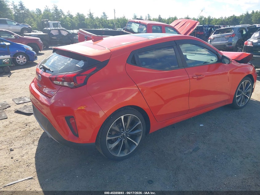 2019 Hyundai Veloster VIN KMHTG6AF2KU011118 IAAI salvage auction — FRONT END, Salvage (Connecticut), sold $1,650 on 2026-07-31 (photo 4)