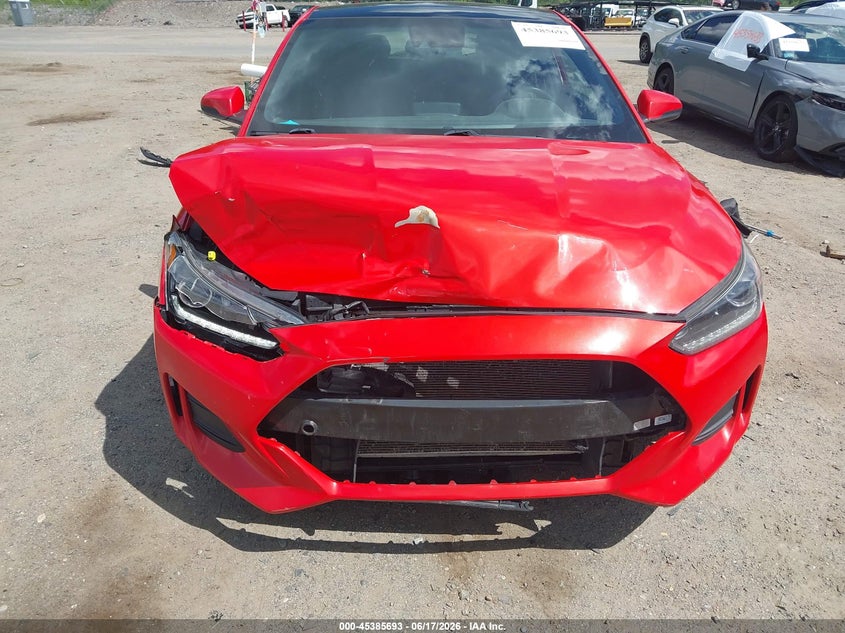 2019 Hyundai Veloster VIN KMHTG6AF2KU011118 IAAI salvage auction — FRONT END, Salvage (Connecticut), sold $1,650 on 2026-07-31 (photo 6)