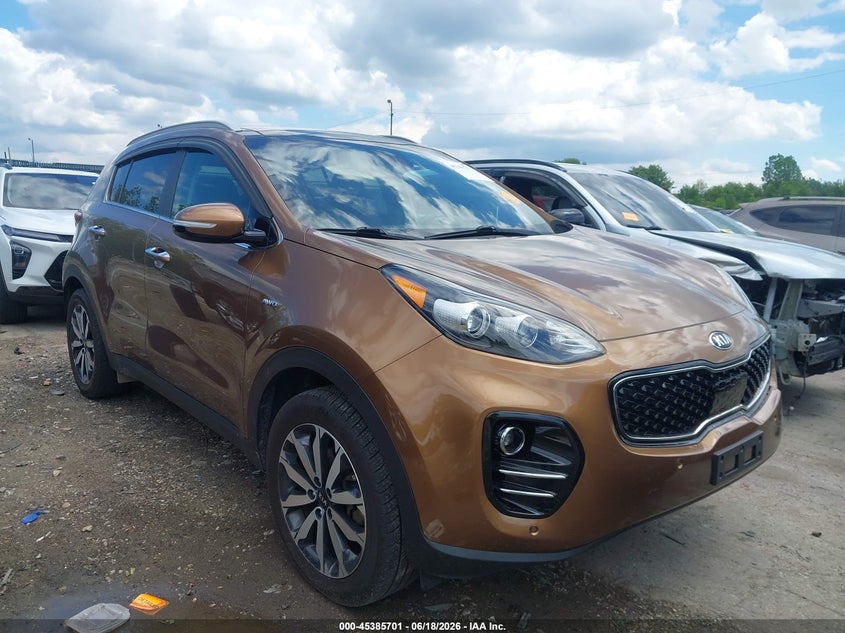 2017 Kia Sportage VIN KNDPNCAC3H7186209 IAAI salvage auction — LEFT FRONT, Salvage (Ohio), sold $3,300 on 2026-07-14 (photo 1)