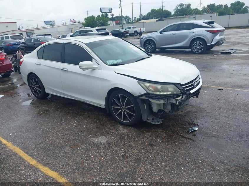 2015 Honda Accord VIN 1HGCR3F8XFA000254 IAAI salvage auction — FRONT END, Original (Texas), sold $1,400 on 2026-07-23 (photo 1)