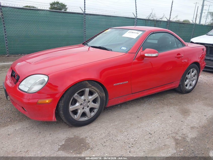 2002 Mercedes-benz Slk-klasse VIN WDBKK49F22F240019 IAAI salvage auction — REPOSSESSION, Nrc Lienholder Repossession Paperwork (Texas), sold $775 on 2026-07-13 (photo 2)