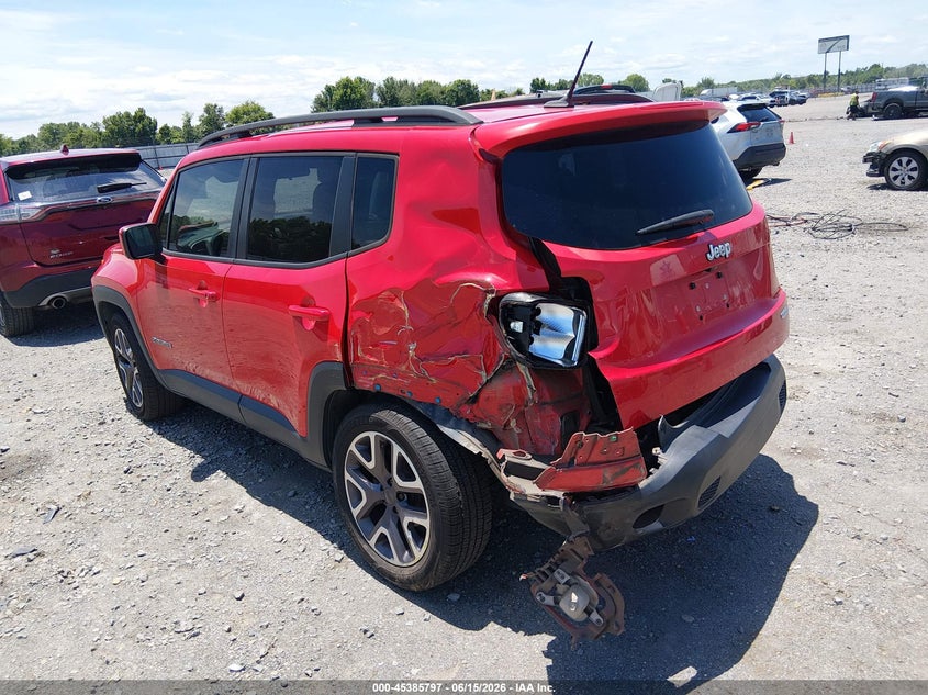 2015 Jeep Renegade VIN ZACCJABT2FPB99434 IAAI salvage auction — REAR END, Clear (Arkansas), sold $700 on 2026-08-05 (photo 3)