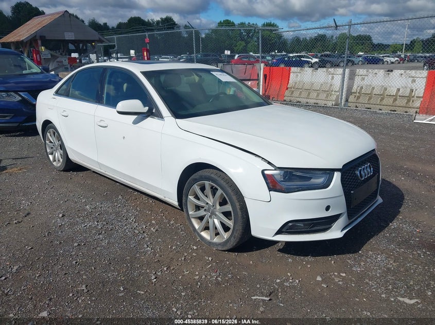 2013 Audi A4 VIN WAUFFAFL9DN008376 IAAI salvage auction — FRONT END, Clear (Rhode Island), sold $475 on 2026-07-10 (photo 1)