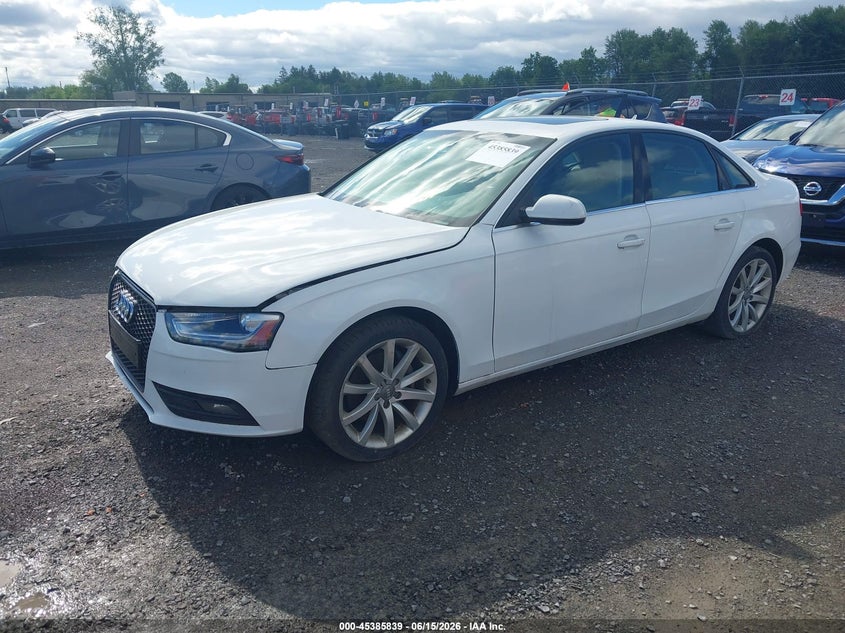 2013 Audi A4 VIN WAUFFAFL9DN008376 IAAI salvage auction — FRONT END, Clear (Rhode Island), sold $475 on 2026-07-10 (photo 2)