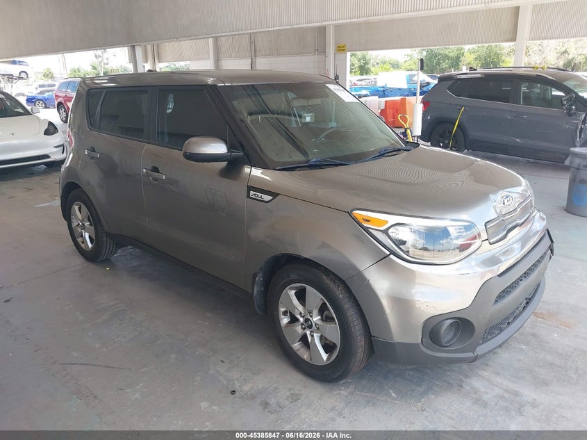 2019 Kia Soul VIN KNDJN2A23K7653109 IAAI salvage auction — FRONT END, Rebuildable (Florida), sold $1,800 on 2026-07-08 (photo 1)