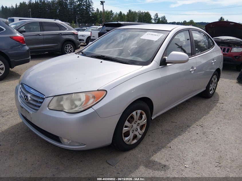 2010 Hyundai Elantra VIN KMHDU4AD2AU206974 IAAI salvage auction — NORMAL WEAR, Rebuilt-Non-Public (Washington), sold $400 on 2026-07-15 (photo 2)