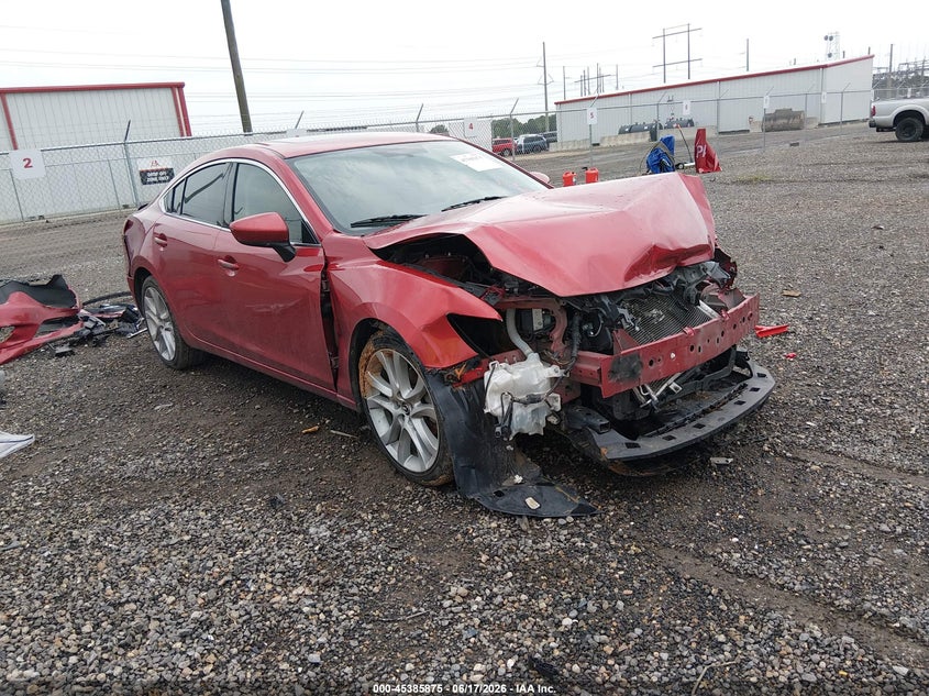 2016 Mazda 6 VIN JM1GJ1V52G1464935 IAAI salvage auction — FRONT END, Salvage (Louisiana), sold $125 on 2026-07-08 (photo 1)