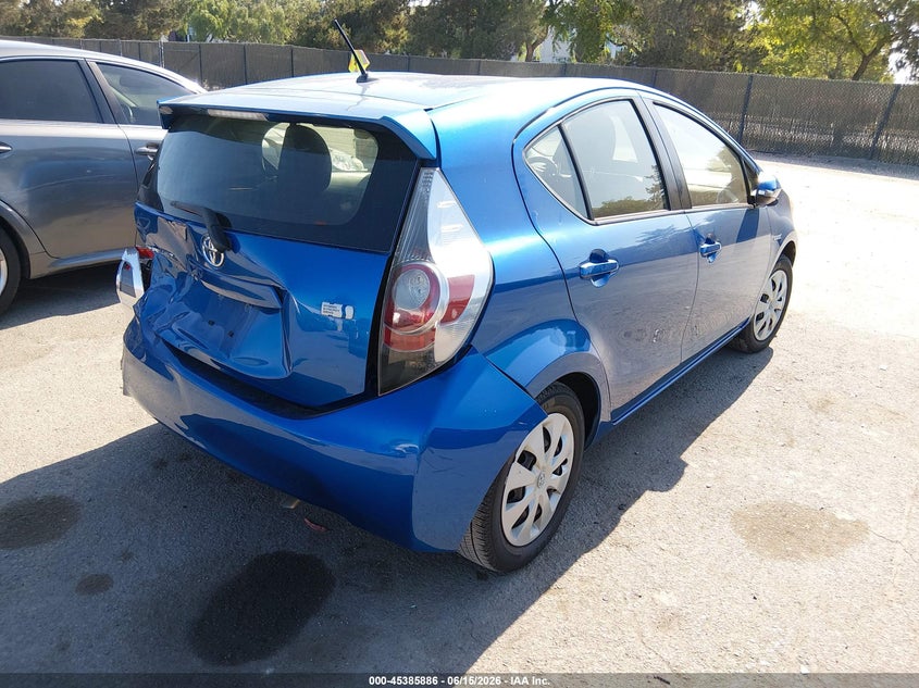 2014 Toyota Prius c VIN JTDKDTB37E1065712 IAAI salvage auction — REAR END, Salvage (Arizona), sold $1,550 on 2026-07-29 (photo 4)