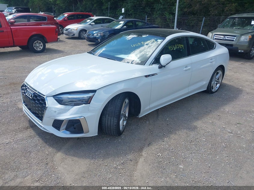 2021 Audi A5 VIN WAUDACF56MA012881 IAAI salvage auction — FRONT END, Salvage (Indiana), sold $11,800 on 2026-07-15 (photo 2)