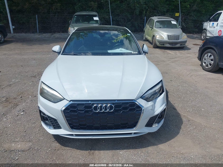 2021 Audi A5 VIN WAUDACF56MA012881 IAAI salvage auction — FRONT END, Salvage (Indiana), sold $11,800 on 2026-07-15 (photo 6)