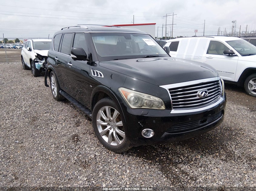 2014 Infiniti Qx80 VIN JN8AZ2NF9E9555328 IAAI salvage auction — REAR END, Salvage (Louisiana), sold $4,725 on 2026-07-22 (photo 1)