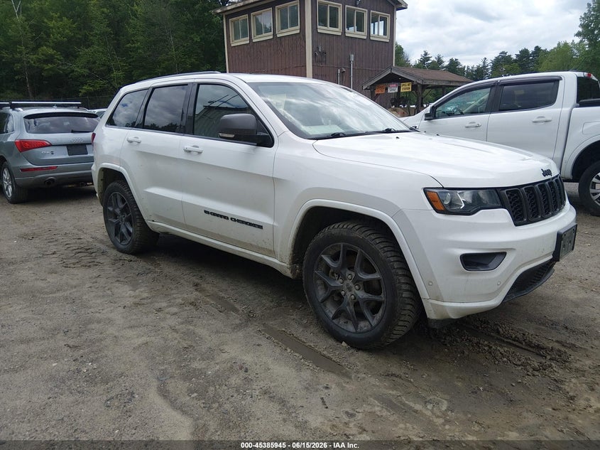 2021 Jeep Grand cherokee VIN 1C4RJFBG1MC702186 IAAI salvage auction — LEFT SIDE, Wait Title, sold $7,500 on 2026-08-27 (photo 1)